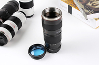 2025 nueva llegada Venta caliente Caniam 70-200 lente de cámara en forma de novedad doble pared plástico café bebida taza de viaje