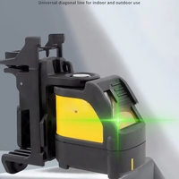 Niveau laser auto-nivelant automatique, faisceau vert rotatif à lumière forte, 2 lignes, niveau laser