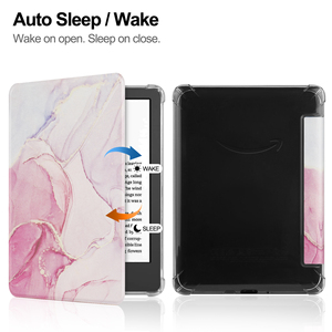 Bojin, funda de silicona suave transparente de 7 pulgadas para Kindle Paperwhite 12th 2024, fundas transparentes de cuero con solapa para tableta - Product Image 2