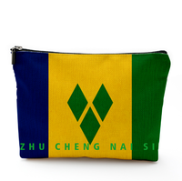 Sac à cosmétiques pour femmes avec drapeau de Sainte-Kitts et Nevis, joli sac de maquillage pour sac à main, sac de voyage pour articles de toilette, sac de rangement pour maquillage