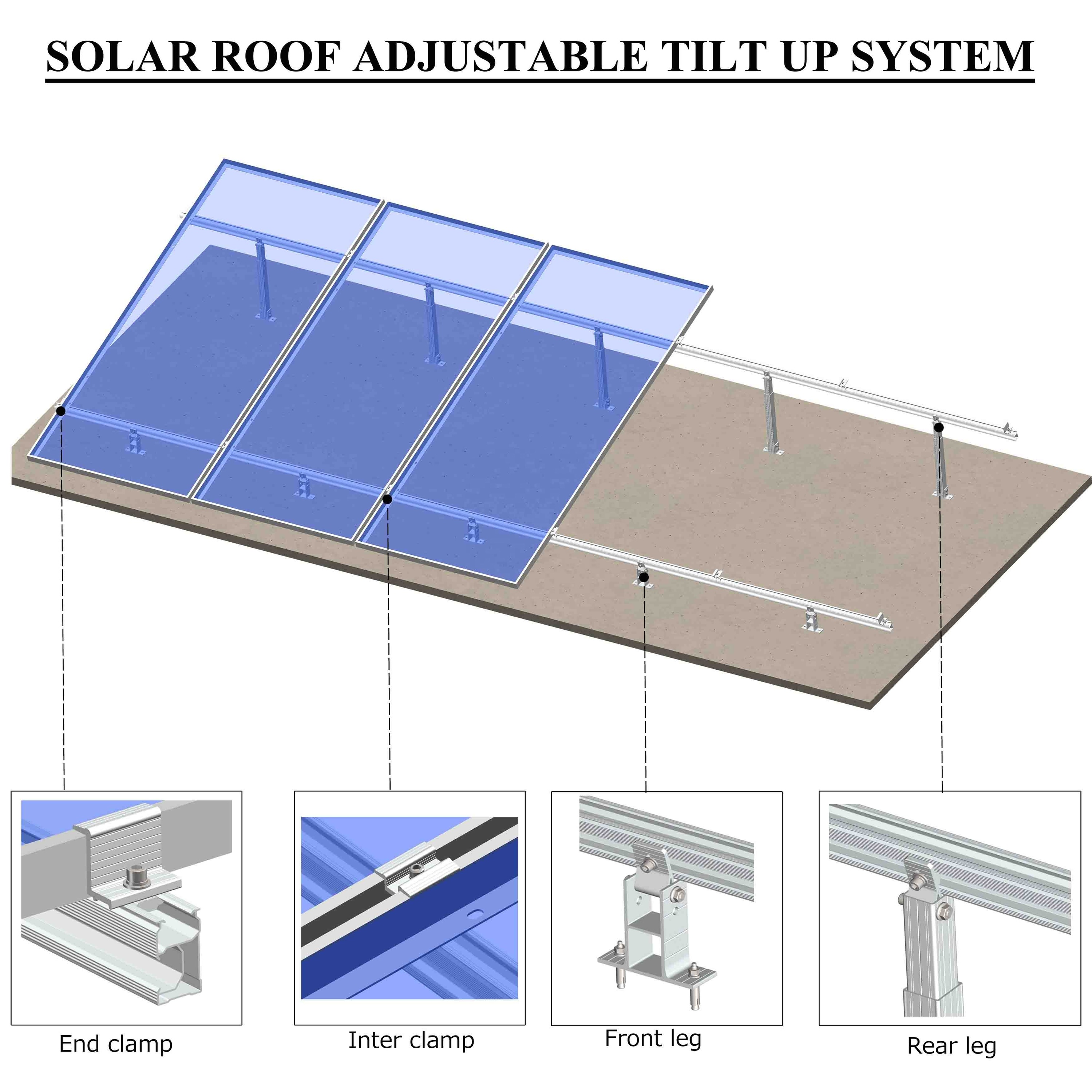 Manufacturer Adjustable Mounting Bracket Solar Panel Structure Solar Installation Accessories Solar Aluminum Brackets for Roof · image 5