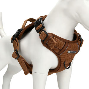 Coowone Juego de Arnés y Correa para Perro Anti Tirones Personalizado Collar para Mascotas Correas Dispensador de Bolsas para Excrementos Pajarita Suministros para Mascotas - Product Image 1