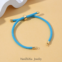 Bracelet Bijoux en Perles de Transfert en Or Tressé Fait Main avec Pendentif Fil Milanais en Métal DIY pour Hommes et Femmes, Semi-Fini