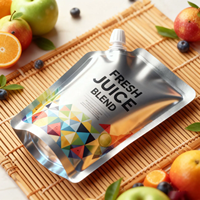 Pochettes Doypack YLT en PE pour vin/jus, avec bec verseur, recyclables, 30~250 ml, pour recharge de liquides, avec impression personnalisée par gravure