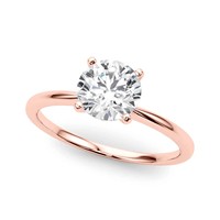 Anillo Solitario de Moissanita Elegante, Talla Personalizada, Certificado GRA, Chapado en Rodio/Oro Amarillo/Oro Rosa, Buen Precio, Venta al Por Mayor
