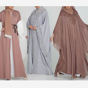 Chất Lượng Tốt Nhất Giá Rẻ Hồi Giáo Swimwear Dress Muslimah Jubah Thêu Bướm Với Abaya Ajman - Product Image 6