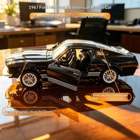 Modèle de voiture en alliage Ford Mustang 1967 à l'échelle 1:36, voiture muscle à rétrofriction, jouet décoratif de collection, cadeau fabriqué en Chine