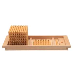 Plateaux éducatifs Montessori en bois pour enfants et bébés Introduction aux quantités décimales dans les jouets éducatifs matériels mathématiques - Product Image 4