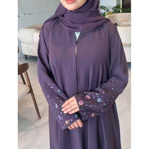 Oem/odm Set 2 pezzi traspirante islamico modesto abbigliamento musulmano abito da donna turco Casual Dubai Abaya con Hijab - Product Image 4