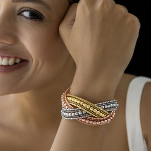 Kelas atas cahaya Wanita Stainless & baja Titanium mewah rantai berlapis untuk gelang bentuk unik modis trendi pesona - Product Image 2