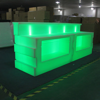 Nova barra de móveis luminosos personalizável, recarregável, moderna, contador de led