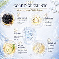 Gel Nettoyant au Collagène et Caviar, Nettoie les Pores, Élimine les Points Noirs, Contrôle le Sébum, Exfolie et Resserre les Pores, Nettoyant Visage