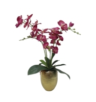Fleur d'orchidée artificielle faite à la main gracieuse pour les arrangements de mariage élégants à la maison Fleur en pot de haute qualité pour l'obtention du diplôme
