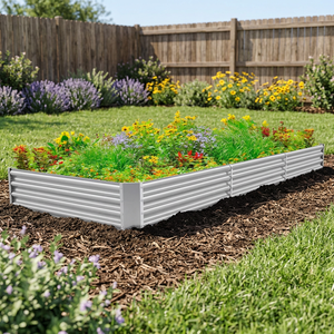 Best Square Modern Tall Modular Large Floor <b>Planter</b> <b>Box</b> Steel Eco-Friendly Easy Home Use Galvanized Raised Garden Bed Flowers - Product Image 3