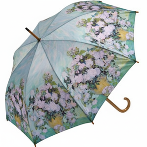 Ombrello in legno AU-02201 Van Gogh Art Design "rose bianche" - Product Image 1