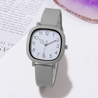 Jam Tangan Kuarsa Wanita Tali Silikon Modis Set Jam Tangan Dial Arab Kasual untuk Anak Perempuan Jam Reloj Hombre