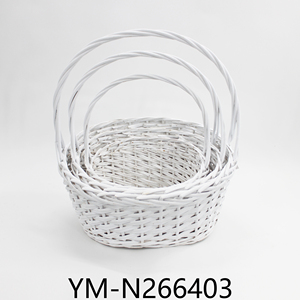 <span class=keywords><strong>Panier</strong></span> à fruits tissé à la main mélangé à des copeaux de bois de saule, <span class=keywords><strong>panier</strong></span> à fleurs circulaire fait à la main - Product Image 1