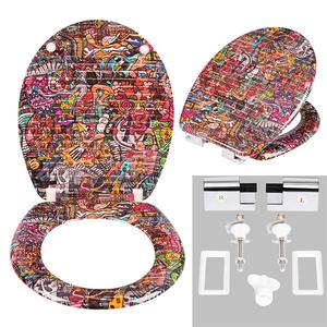 Abattant de toilette moderne en forme de O, à fermeture rapide, en résine urée, à fermeture lente, pour toilettes fermées, design unique - Product Image 6