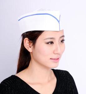 Gorro de Cocinero Desechable de Papel, Gorros de Forraje con Diseño de Rayas Blancas, para la Industria Alimentaria, Uso en Restaurantes, Impresión de Logotipo Personalizado - Product Image 2