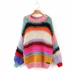 Suéter 2024 para Mujer, Jersey de Punto, Suéter <span class=keywords><strong>Italiano</strong></span> Personalizado Tejido a Mano con Intarsia, Suéteres Extra Grandes para Mujer - Product Image 2