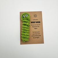 Cadeau de ver d'inquiétude créatif Support émotionnel Animal fait à la main Crochet Doll Cozy & Cute Handcrafted Doll Full of Positive Vibes