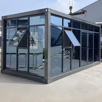 Conteneur habitable préfabriqué en acier de 20 pieds et 40 pieds avec 2-3 chambres, idéal pour bureau, hôtel, appartement, magasin et logement