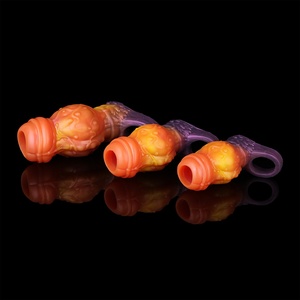 YC-2195 Hollow Dog Knot <b>Dildo</b> Penis Sleeves Sheath Flexible Cock Extender Sleeve - Product Image 2