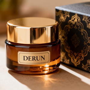 5G 15G 30G Chất Lượng Cao Mỹ Phẩm <span class=keywords><strong>Container</strong></span> Mặt Kem Chai Lọ Thủy Tinh Mắt Kem Chai Jar Với Vàng Capwith Nhựa Màu Đen Nắp - Product Image 5