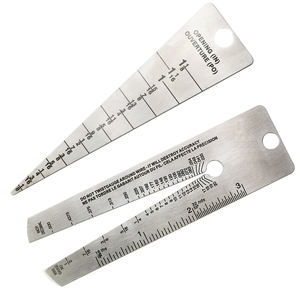 2 pçs/lote Tela Medidor De Pressão Abertura Medição Régua Medidor Medidor Aço Inoxidável <span class=keywords><strong>Folding</strong></span> Régua - Product Image 6