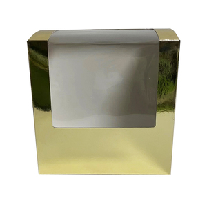 Tùy chỉnh sản phẩm mới khá Vàng tông cửa sổ trong suốt <span class=keywords><strong>hat</strong></span> <span class=keywords><strong>hat</strong></span> lưu trữ hộp cổ phiếu bán buôn - Product Image 3