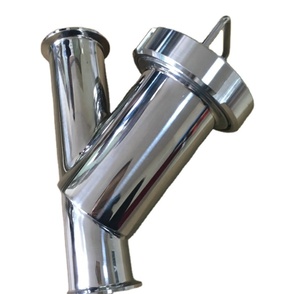 Vệ Sinh Thép Không Gỉ DIN/3A/Tin Nhắn SMS Y-Loại Lọc/Bộ Lọc Với Tri Kẹp Ferrule Kết Nối - Product Image 2