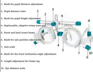 Montura de Prueba Portátil para Exámenes Oculares - Certificación CE ISO, Fácil de Usar con 1 Año de Garantía - Product Image 3