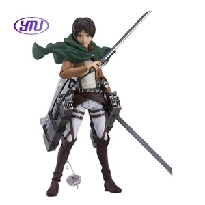 Anime PVC Colorbox Mikasa Levi Action Figure Eren Toys <strong>Manga</strong> Figure <strong>Attack</strong> on <strong>Titan</strong> Figma Movable Toy - Product Image 1