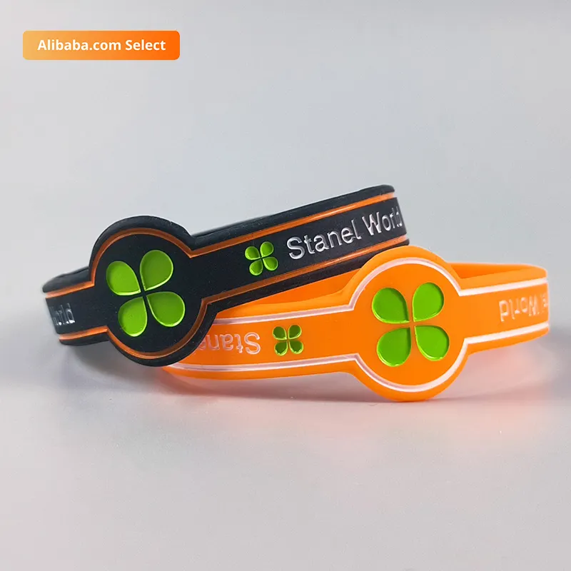 Personalized Ink Injected Wrist Band Rubber Bracelet Custom Logo Silicone Wristband for Promotional