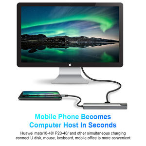 Cargador multifunción tipo c con ethernet a rj45 hdmi, 8 puertos tipo c a usb c 8 en 1, adaptador hub 3,0, acoplamiento para ordenador portátil, superventas - Product Image 5