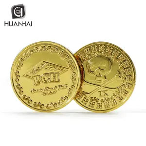 Customized 3D Logo Embossed Metal Plating Gold Coins