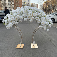 IFG Offre Spéciale arche de fleurs artificielles blanches de luxe, centre de table de mariage