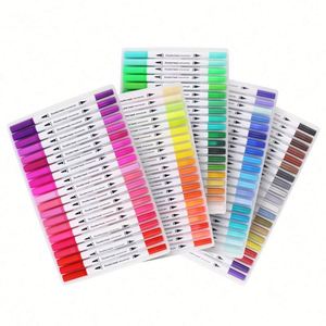 Marcadores de Arte de Doble Punta Basics, Marcadores Permanentes de Punta Fina, 12/24/36/60/80 Colores, Acuarela, Embalaje Suelto - Product Image 3