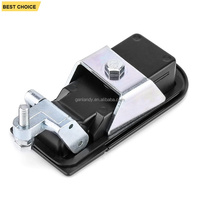 GL-12166 Serrure de boîte à outils réglable pour camion et camping-car, antivol, durable, chromée/zinguée, poignée noire, loquet à compression avec clé