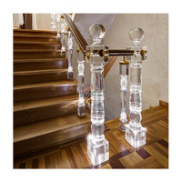 Balustrade de Balcon et Garde-Corps d'Escalier en Acier Inoxydable, Cristal, Acrylique Transparent en Plexiglas, Poteaux Maîtres, Design Moderne et de Luxe