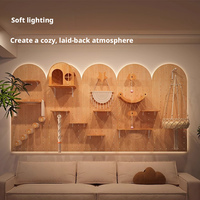 Paradise No. Arbre à chat écologique de luxe moderne en bois massif avec structure d'escalade, pour petits appartements, panneau à câblage DIY et lit pour chat