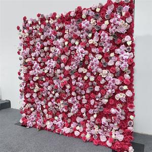 Sturdy Frame Supported <b>Artificial</b> Flower Wall 8ft x 8ft Wedding Reception Stage Background Decor - Product Image 6