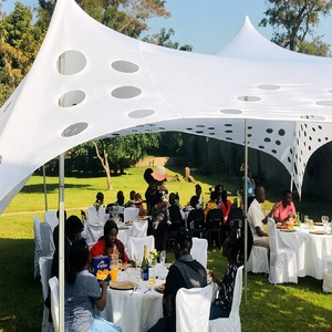 Carpa Elástica de Poliéster Color <span class=keywords><strong>Queso</strong></span> para Bodas y Fiestas en Interiores y Exteriores, Protección UV, Tamaño Personalizado Disponible - Product Image 5