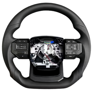 Volante Deportivo <span class=keywords><strong>de</strong></span> Cuero para Toyota Hilux, Fortuner, Camry, Land Cruiser, Corolla, Hiace 86, Mark X, Prado 120, <span class=keywords><strong>Yaris</strong></span>, Rav4 - Product Image 1