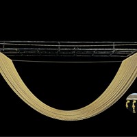 Accessoires de décoration de mariage en acrylique doré : Perles en forme de soucoupe volante, guirlande de plafond, rideau de plafond, chaîne de perles pour mariage et décoration de fête