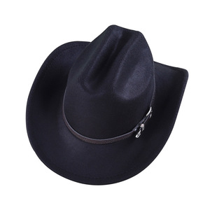 Chapeau de cowboy occidental pour enfants, 54 cm, unisexe, avec clous, pour les fêtes, pour les enfants, à porter en extérieur - Product Image 5