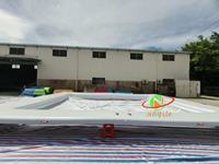 Tapis de bain gonflable sur mesure pour divertissement en piscine extérieure