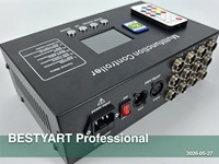 BESTYART/ Contrôleur multifonctionnel pour éclairage de piste de danse LED 12 ports avec DMX/télécommande