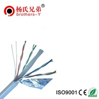 Cable LAN Cat6 UTP para interiores y exteriores, 23 AWG, 4 pares, 305 m (1000 pies), 0.56, con certificación BC CU, que pasa la prueba.