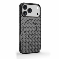 Étui magnétique en TPU tissé haut de gamme et élégant pour iPhone 17/16/15/14/13 Pro Max, design sportif, antichoc